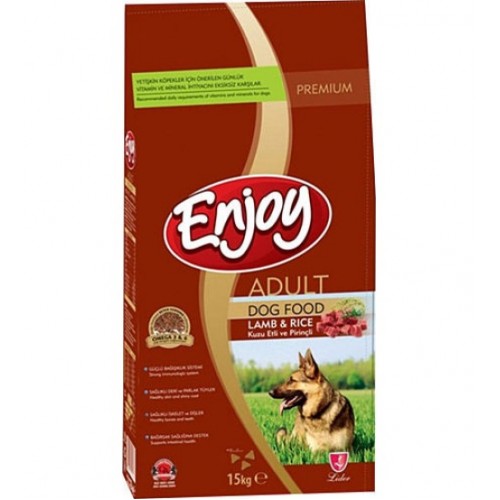Enjoy Kuzu Etli Yetişkin Köpek Maması 15 KG
